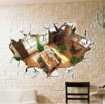 3D stereo decoration wall breaking home personalized wall sticker AY9255 remove wall stickers - Image 7