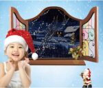 Autocollants muraux 3D pour fenêtre Motif animaux Décoration de maison en PVC Décoration murale pour bébé garçons filles enfants Chambre Cuisine Chambre - Image 4