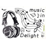 Jm8265 Generic Home Earphone Note Print Water Resistant Wall Sticker DIY Wallpaper - Image 6