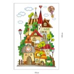 Huge Princess Castle Removable 3D DIY PVC Cartoon Wall Sticker/Art Wall Decal Home Decor AY1910 - Image 5