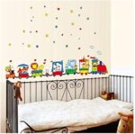 Wall Sticker Art Decor Self Adhesive Waterproof Wallpaper Cartoon Animal Train Wall Stickers Children's Room Kindergarten Classroom Background - Image 4