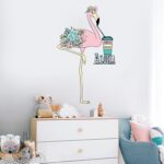 Wall Sticker Wall Decoration Stickers, Cartoon Flamingo Self-Stick Removeable Pvc Stickers Jm8395 - Image 5