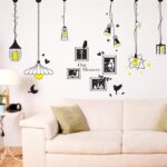 Modern creative wall stickers Living room Bedroom sofa restaurant background wall decoration stickers fashion creative wall stickers personalized wallpaper, pendant lamp photo Frame wall Xh5312c - Image 5