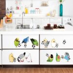 Interior color sticker "Parrots and a soccer ball" size 50x70 cm mj7015 - Image 3