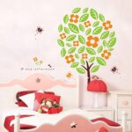 RELIZA WALL STICKER GREEN TREE KITTENS GREEN TREE WALL STICKER size 60x90 ay208 - Image 2