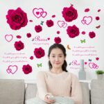 Sk7176 Red Rose Wall Sticker size 50x70 - Image 2