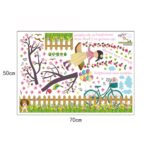 Swing Girl Baseboard Flowers Tree Birds Butterflies Wall Decal Home Sticker PVC Murals Paper House Decoration Wallpaper Living Room Bedroom Art Picture for Kids Teen Senior Adult Baby size 50x70 sk7051 - Image 6