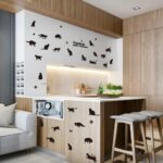 Removable 26 Black Cats and Butterfly Vinyl Wall Arts Paper Easy to Stick Wall Decals for Bedroom and Funiture size 50x70 sk6036 - Image 2