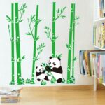 PVC Cute Cartoon Panda Bamboos Decor Wall Stickers Art Decal Removable For Children's Room Decor Bedroom Sitting Room Sofa TV Background By Kamay's CJM7169 - Image 2
