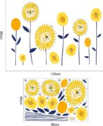 Cartoon sun flower wall Sticker Xh9292 - Image 6