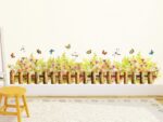 Cozy wall sticker with a small fence, flowers, butterflies etc. size 50x70 am7077 - Image 3