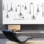JAAMSO ROYALS Black Chandelier Self Adhesive PVC Vinyl Easy to Apply Wall Décor & Home Décor Wall Sticker  size 60x90  hm92022 - Image 2