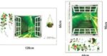 AY914 Lifelike Valley Window Wall Sticker Quality 90*60cm PVC Removable Beautiful Views Decal Vivid Green Forest Wall art Mural - Image 10