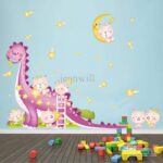 XL8130 PURPLE DINO BOY WALLSTICKER WALL STICKER ANIMAL WALL STICKER - Image 6