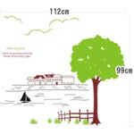 Wall Sticker Waterside Tree ay849 - Image 6