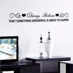 Wall Sticker English Letters Alphabet Tree Flower Heart Cute Monotone Monochrome Text Stylish English Living Room [Generic Product] - Image 2