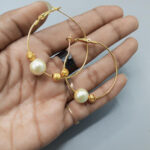 gold simple pipe Bali for girl - Image 4