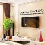 Wall Sticker English Letters Alphabet Tree Flower Heart Cute Monotone Monochrome Text Stylish English Living Room [Generic Product] - Image 3