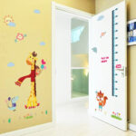 Sk9151 Cartoon Giraffe Height Kids Wall Sticker - Image 4