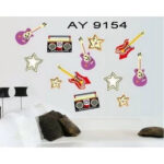 Ay9154 Obral stiker dinding wall sticker musik Ay9154 ukurkan 60x90cm di toko68-wallpaper | Tokopedia - Image 2