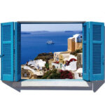 Mediterranean blue window wall decal SK9059A - Image 4