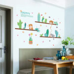 Prime SHISHIan Cute Cat Theme Family Room Window Wall Mural Decorative Decal Detachable ，Disco Ball Classroom Decor size 50x70 sk7190 - Image 2