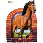 3D Horse animals Background Wall Sticker for Living Room SK9074 - Image 7