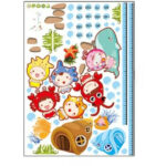 Forest Animal Trees Height Wall Sticker
