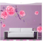ROSES PVC Wall Sticker Home Decor - Flower wall sticker 2 peaces gs8705 Size: 60x90 - Image 6