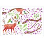 JM7357 Branch Sika Deer Removable Wall Sticker - Image 3