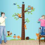 Large Wall Decals Height Chart for Kids Room Animals Wall Sticker - Image 2