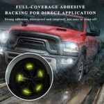 20 PCS Car Wheel Reflective Stickers, Anti-Scratch Night Safety Warning Tape Stripe Sticker, Exterior Fluorescent Decorative Tire Rims Decal for Vehicles, Car Accessories (Green) - Image 3