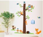 Large Wall Decals Height Chart for Kids Room Animals Wall Sticker - Image 3
