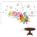 Amazon Brand - Solimo Wall Sticker for Bedroom (Beautiful Peacock Décor), Ideal Size 60x90 xl8191 - Image 4