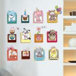 Cartoon Animal Photo Frame DIY Wall Sticker Living Room Bedroom Wall Stickers Wall Decor XH6223 ation for Kids Rooms - Image 6