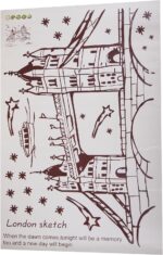 Pearl Metal Wall Sticker London Sketch AY-9137 - Image 4