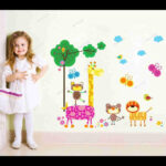Wall Stickers Murals Nursery Wall Stickers Decorations Giraffe- size 60x90 ay9131 - Image 3