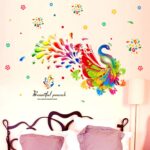 Amazon Brand - Solimo Wall Sticker for Bedroom (Beautiful Peacock Décor), Ideal Size 60x90 xl8191 - Image 3