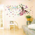 Afra Design ' Flower Fairy ' Wall Sticker (PVC Vinyl, Size 3XL, Multicolour) - Image 4