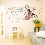Afra Design ' Flower Fairy ' Wall Sticker (PVC Vinyl, Size 3XL, Multicolour) - Image 4