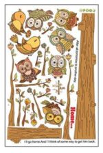 JAAMSO ROYALS Owl and Tree Natural Home Decoration Self Adhesive Wall Sticker size 60x90 ay9192 - Image 4