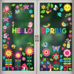 Easy to apply and remove wall stickers Colorful flower Colorful flowers size 50x70 dlx515w - Image 2