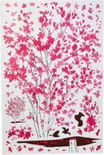 Pink Flower Tree Wall Stickers Birds For Living Home Decor Bedroom Bathroom Door Stickers Waterproof Art Decals Pvc - Image 4