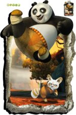 Decals Design '3D Kung Fu Panda' Wall Sticker (Polyvinyl Chloride, 60 cm x 90 cm) - Image 5