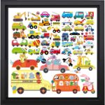 HCHinn Spring Summer Window Clings Double Sided Car Excavator Pattern Window Decals Stickers Decals for Kids Window Glass Spring Party Decorations 66 Pcs