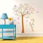 JM7250AB Owl Tree Wall Stickers for Kids Rooms 2pcs=1set Large Home Decor - Image 3