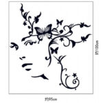 Wallstiker Dinding Siluet Gadis Bunga AY9118 Wall Sticker Kamar Tidur Anak Aesthetic - Image 3