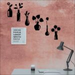 SET OF 6  Flowerpots Wall Sticker ,12 inches  Wall Decor, Home Decor, Amozing Wall Sticker For Your House - Image 2