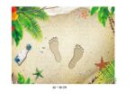 3D solid beach footprints, floor stickers, door mats, PVC waterproof XH9298 - Image 6