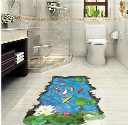 Ready Wall Stiker 60X90 Xh9219 Fish Lotus Pool Walstiker Wallsticker -Berkualitas